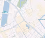 A detailed digital map highlighting roads, water bodies, and areas of vegetation. Notable features include Sankt Jørgens Sø, Nørre Voldgade, and several interconnected streets and paths.